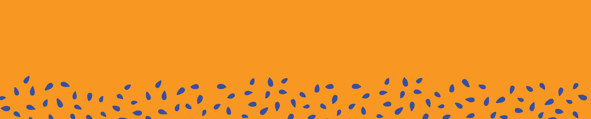 Orange background with blue seed pattern