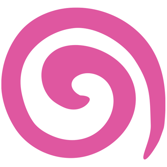 Pink spiral icon on a white background